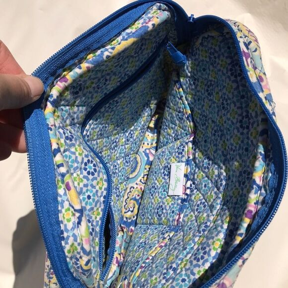 Vera Bradley Laptop Computer Carry Bag Purse Blue ink stain near handle - Picture 8 of 9